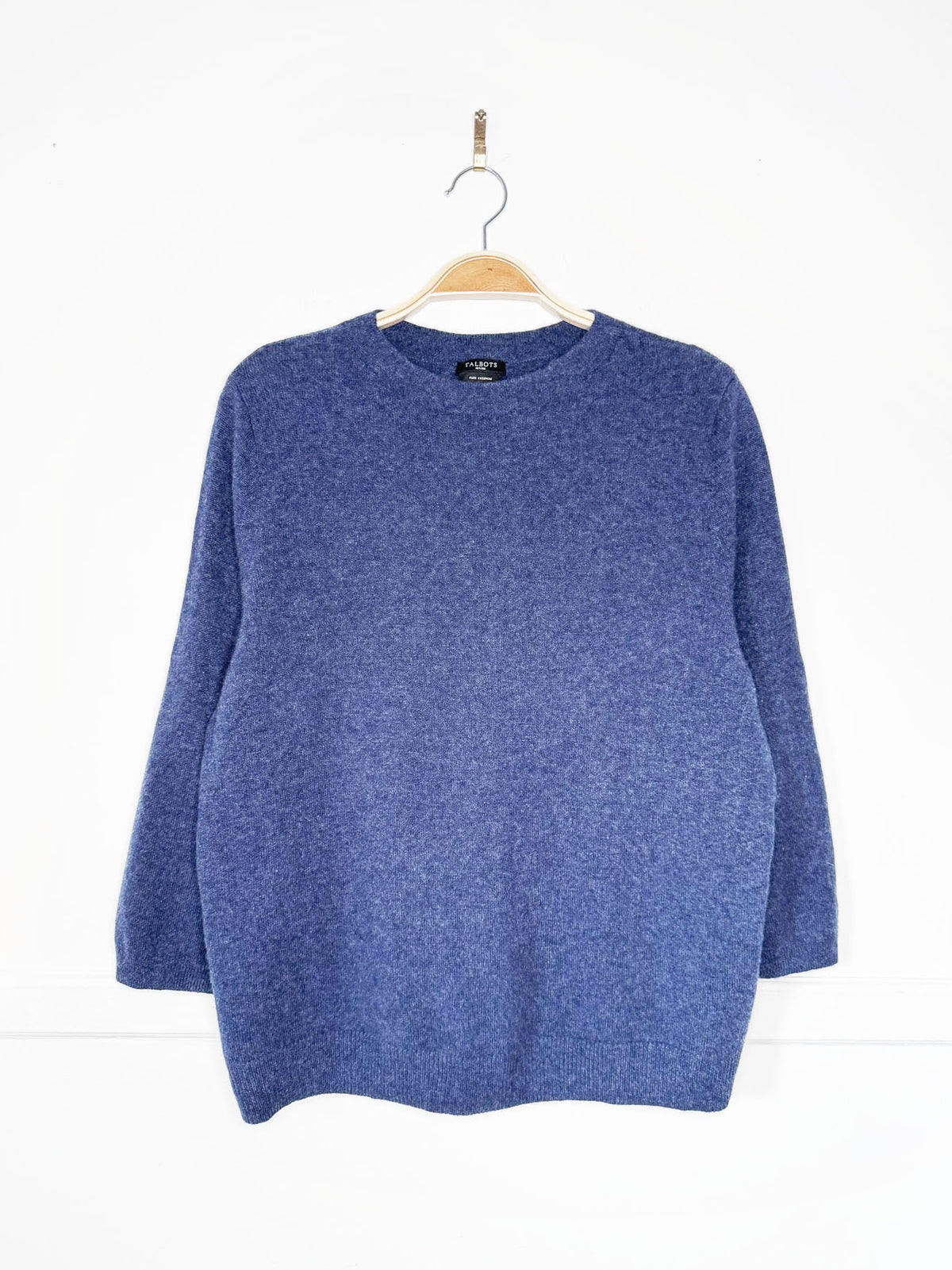 talbots 100% cashmere knit 3/4 sleeve sweater