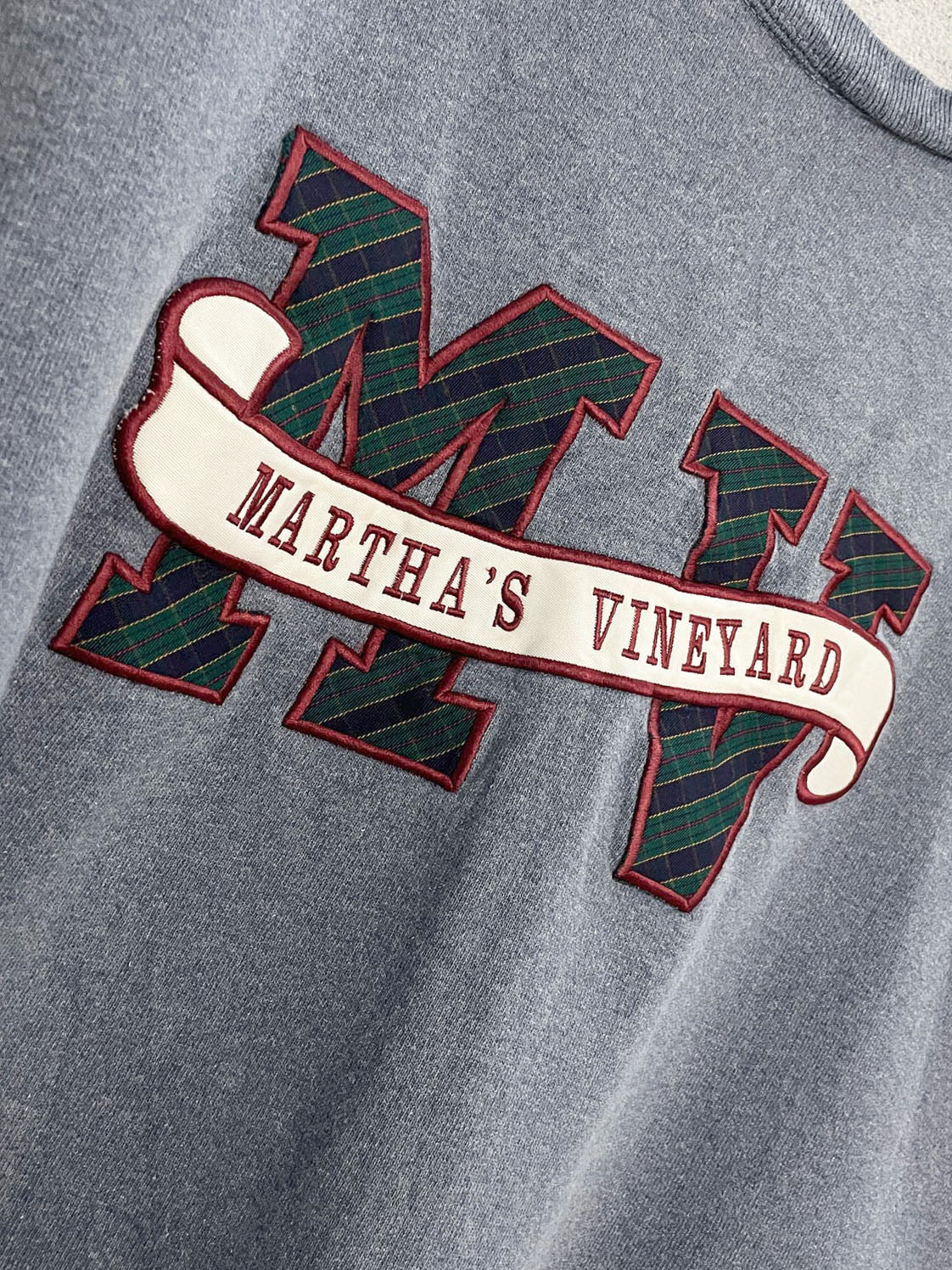 vintage marthas vineyard spellout oversized sweatshirt