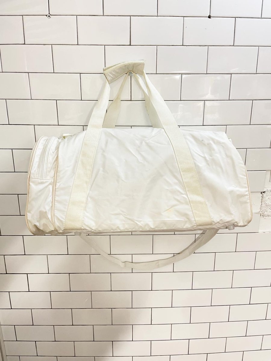 vintage 80s adidas white duffle bag - good market thrift store
