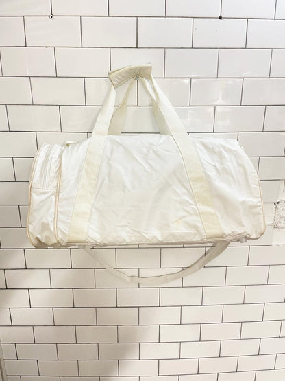 vintage 80s adidas white duffle bag - good market thrift store