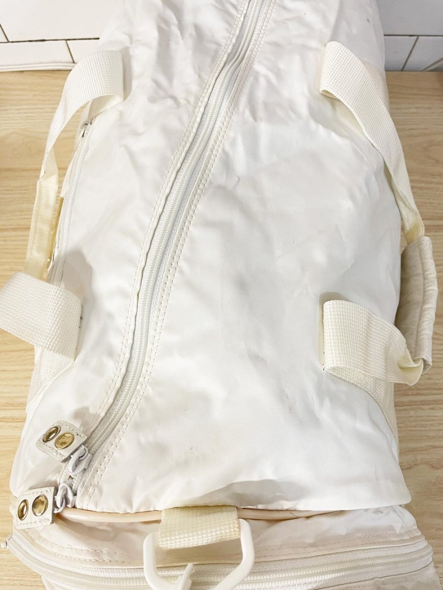 vintage 80s adidas white duffle bag - good market thrift store
