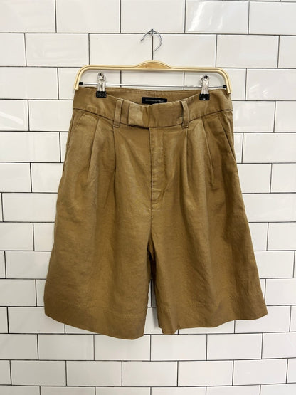 banana republic 100% linen pleated trouser short - good market thrift store