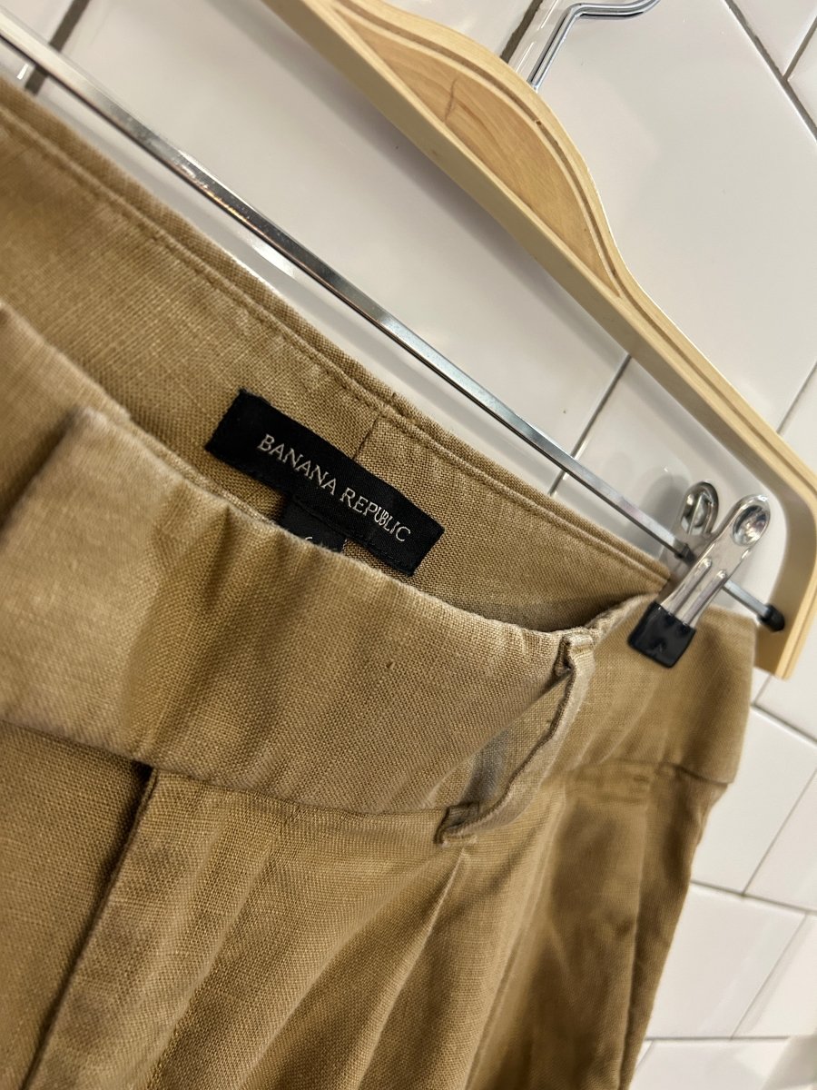 banana republic 100% linen pleated trouser short - good market thrift store