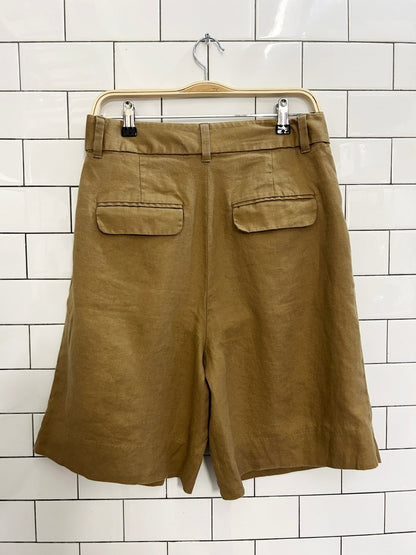 banana republic 100% linen pleated trouser short - good market thrift store
