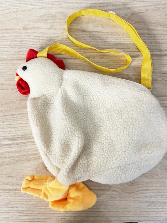 sherpa plush chicken bag - good market thrift store
