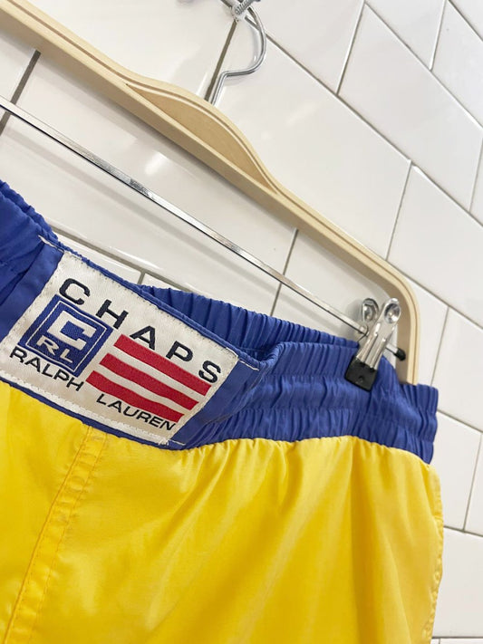 vintage chaps ralph lauren colour block swim short - good market thrift store