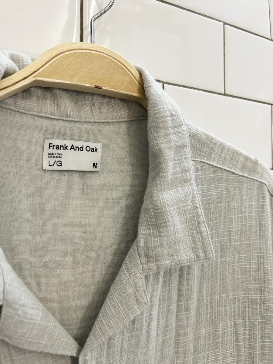 frank and oak gauze organic cotton shirt - good market thrift store