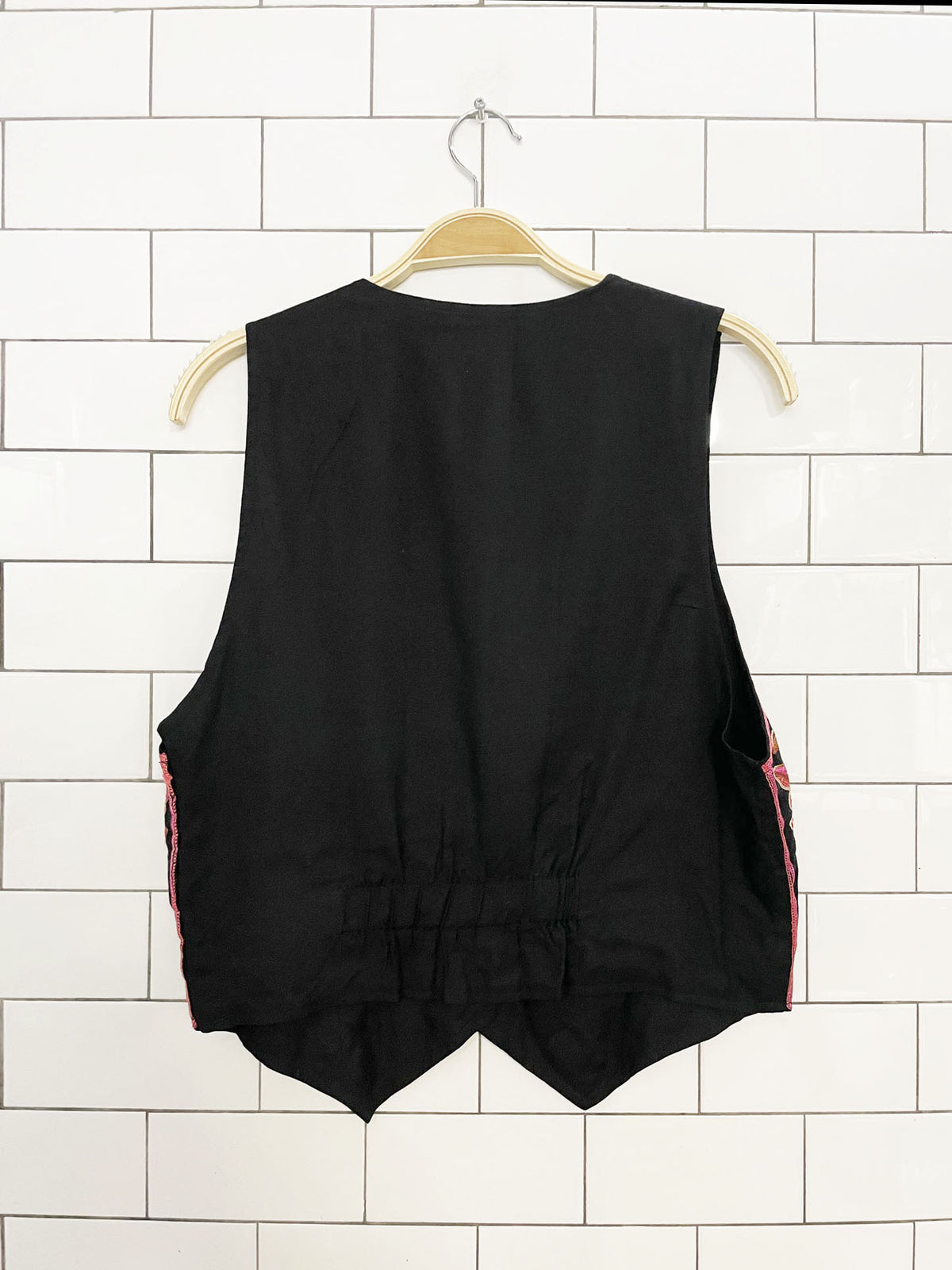vintage 90s le chateau floral embroidered vest
