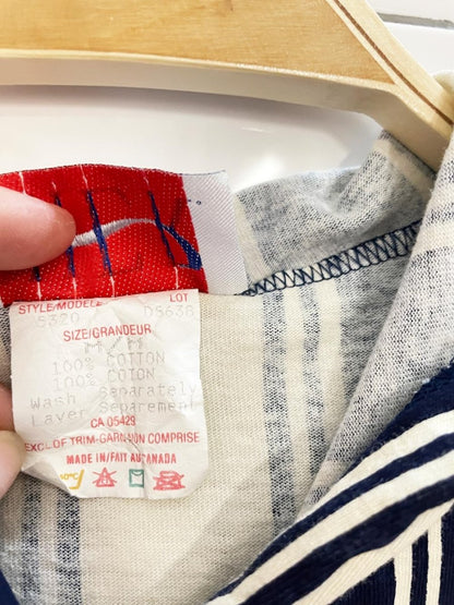 vintage 90s HER hooded striped sleeveless shirt - good market thrift store