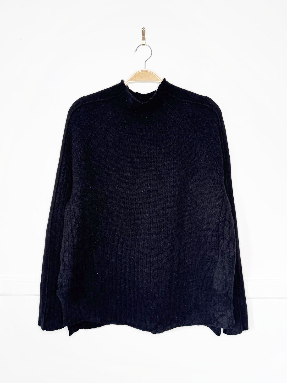 360 cashmere 100% cashmere knit mock neck boxy sweater