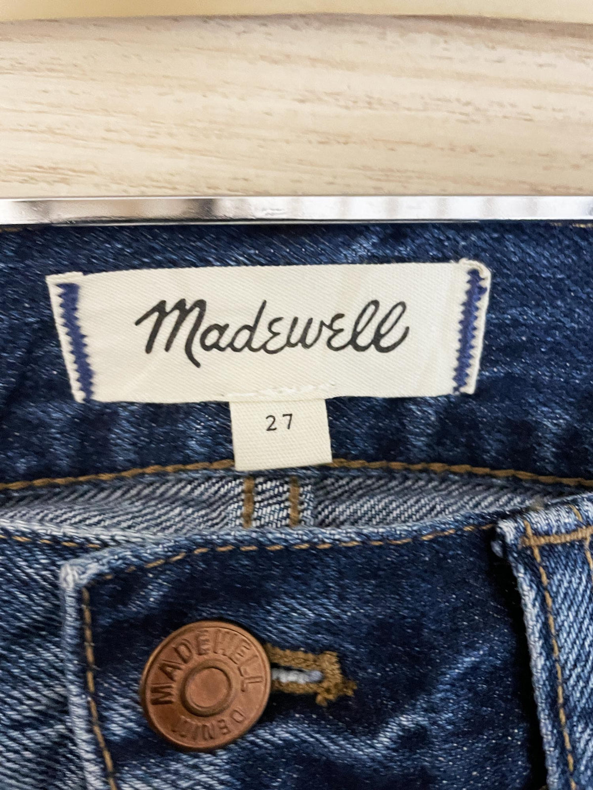 madewell denim mid-rise maxi skirt