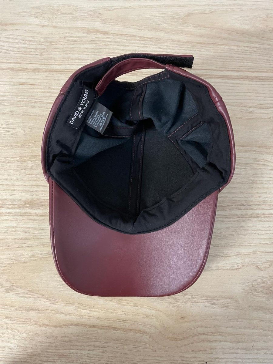 david & young faux leather hat - good market thrift store
