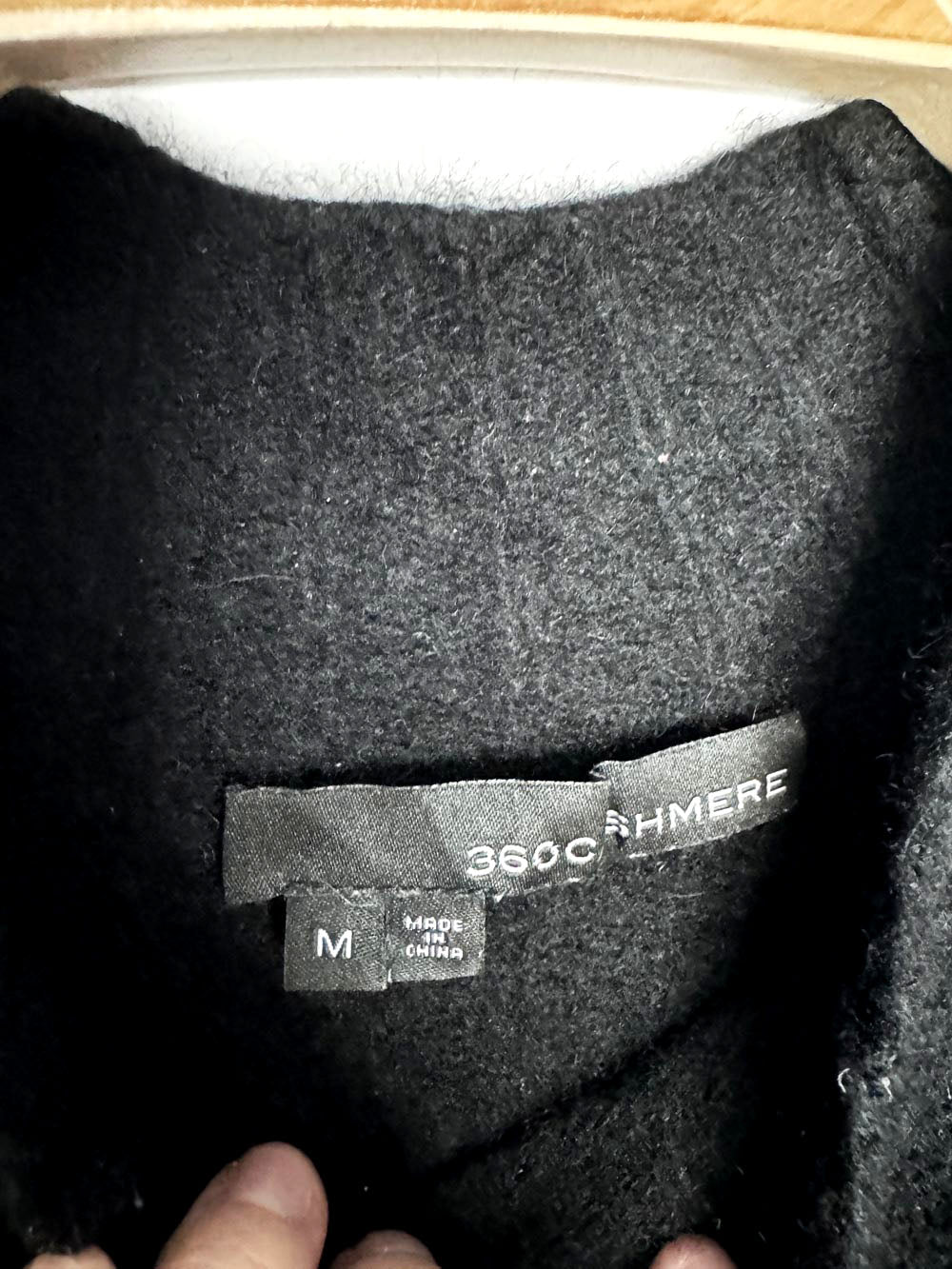 360 cashmere 100% cashmere knit mock neck boxy sweater