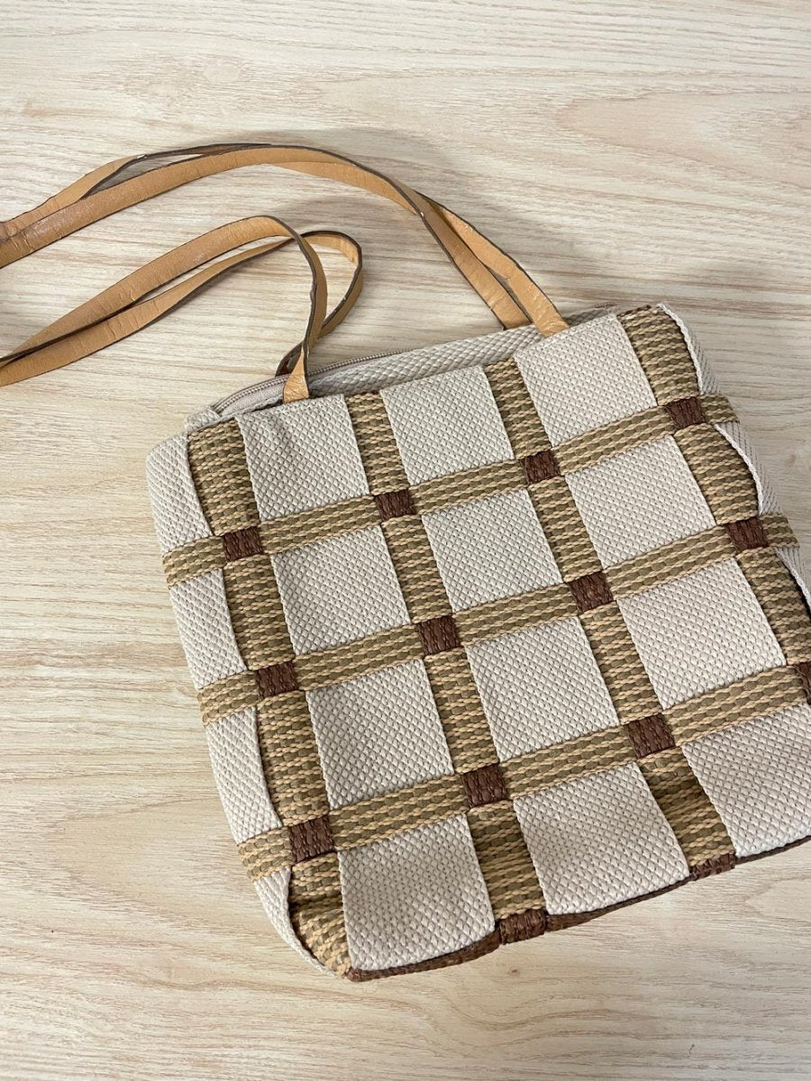 vintage alma italy woven basketweave shoulder tote - good market thrift store