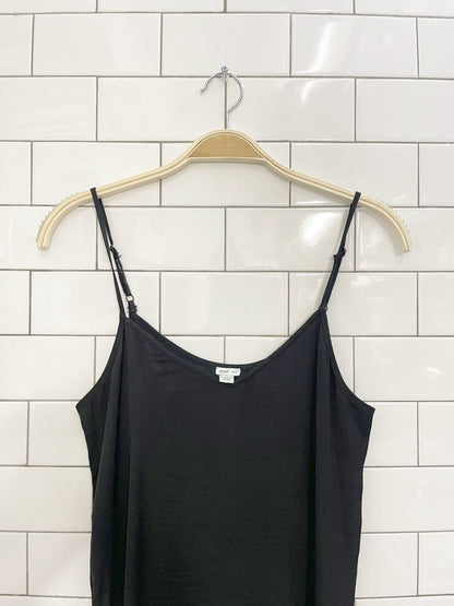 aerie satin raw hem slip maxi dress - good market thrift store