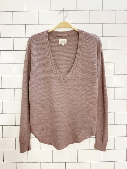 wilfred galois silk + cashmere waffle knit sweater | aritzia - good market thrift store