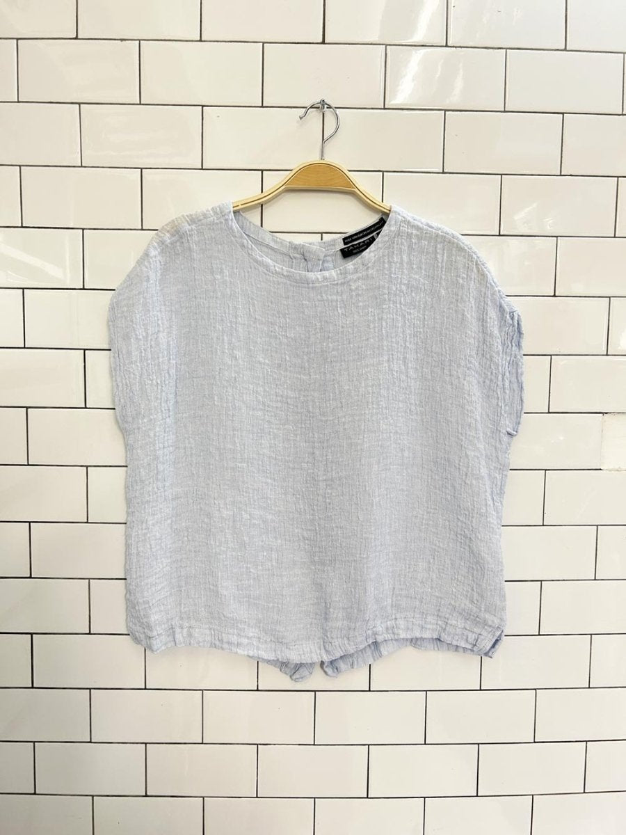 x2 tahari 100% textured linen top + midi skirt set - good market thrift store