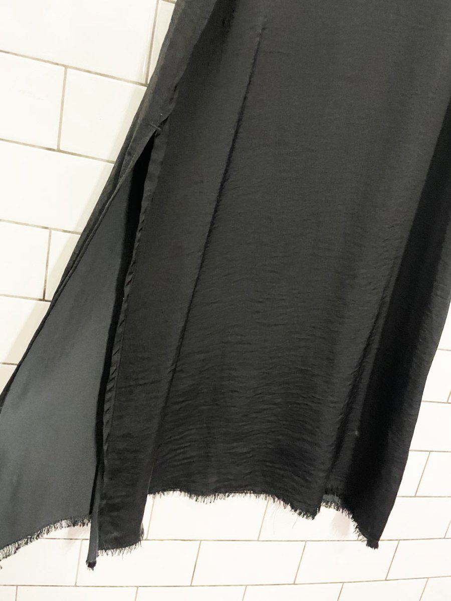 aerie satin raw hem slip maxi dress - good market thrift store