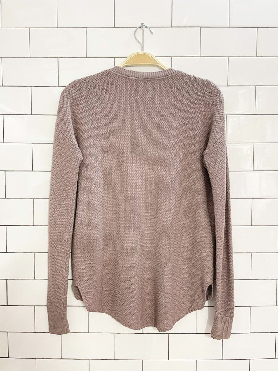 wilfred galois silk + cashmere waffle knit sweater | aritzia - good market thrift store