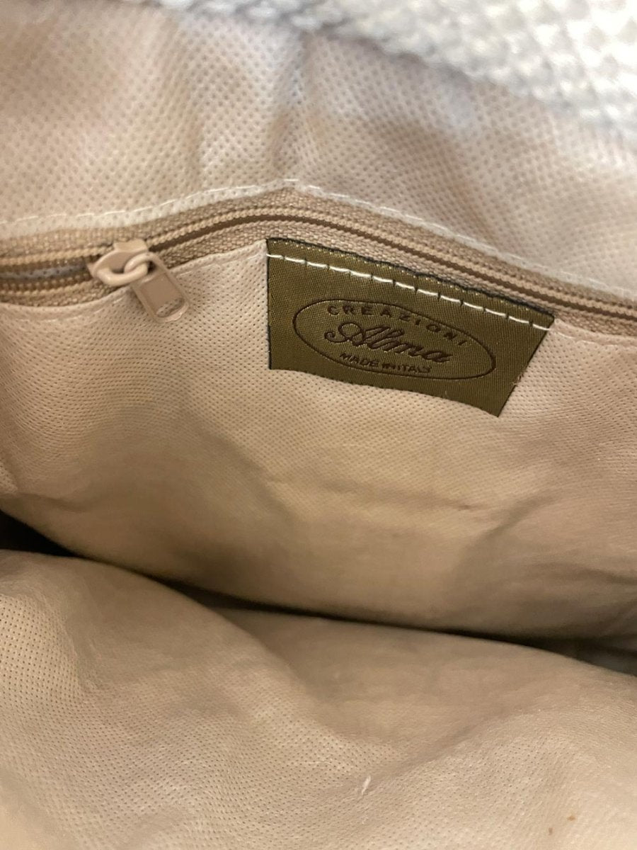 vintage alma italy woven basketweave shoulder tote - good market thrift store