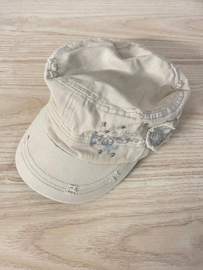 y2k distressed cotton conductor hat - good market thrift store
