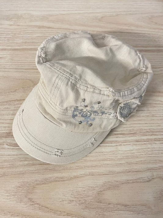 y2k distressed cotton conductor hat - good market thrift store