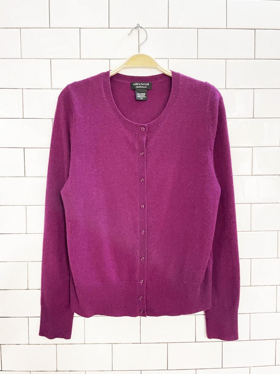 lord & taylor 100% cashmere knit cardigan - good market thrift store