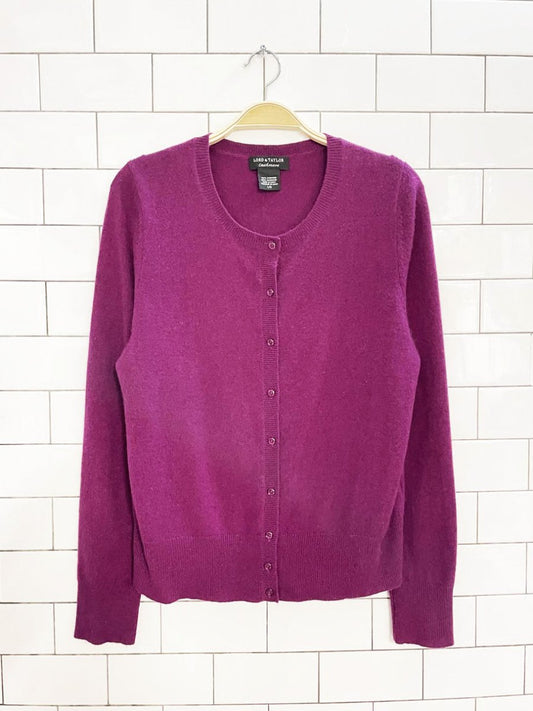 lord & taylor 100% cashmere knit cardigan - good market thrift store