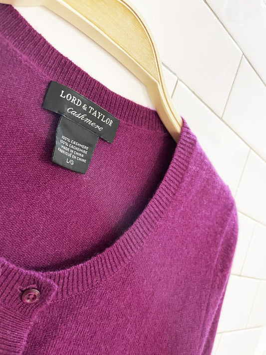 lord & taylor 100% cashmere knit cardigan - good market thrift store