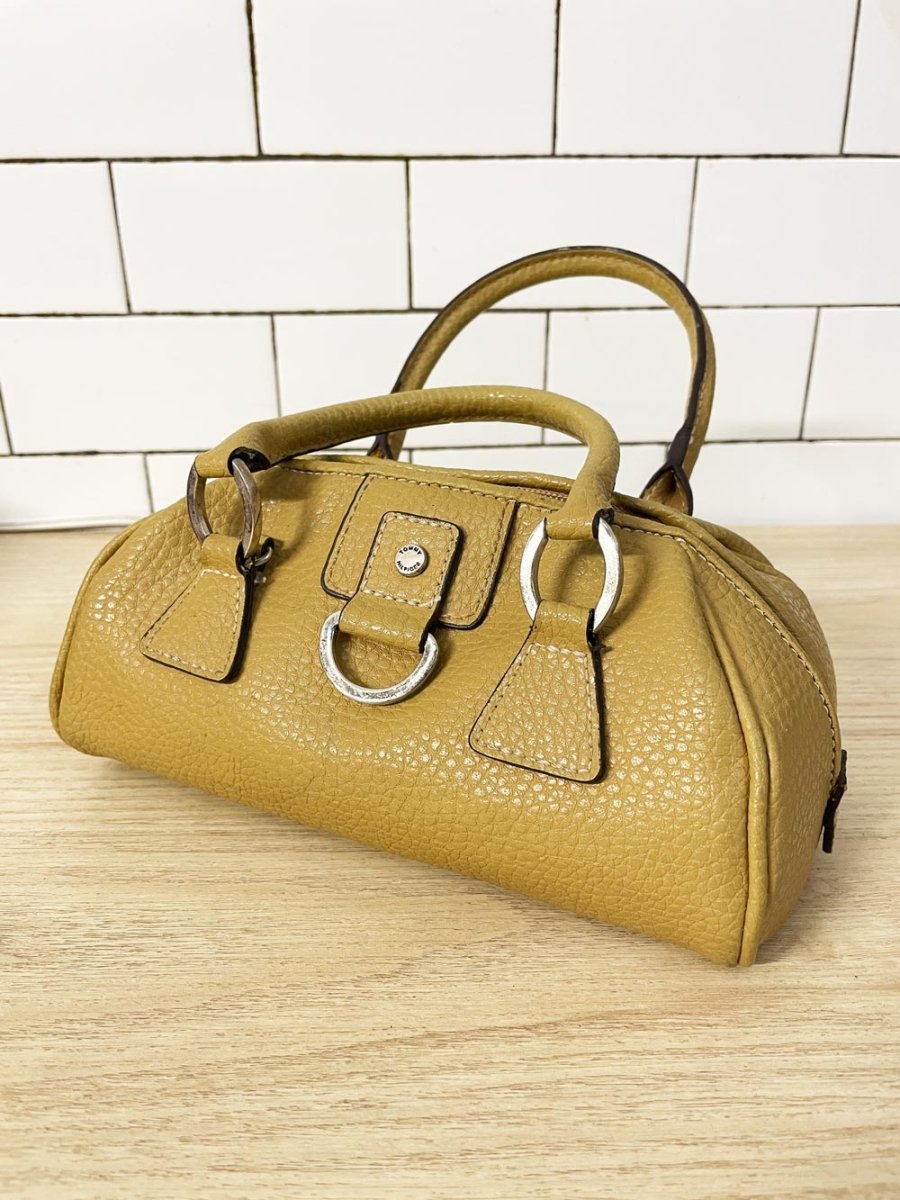 y2k tommy hilfiger mini faux leather bag - good market thrift store