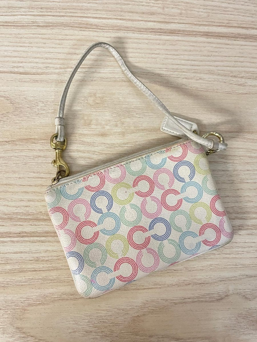 coach waverly op art wristlet - good market thrift store