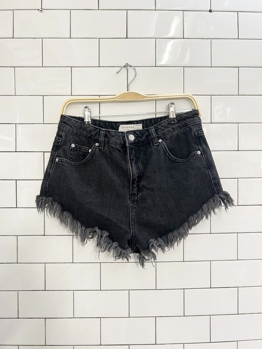 topshop high waisted cut off denim shorts - good market thrift store