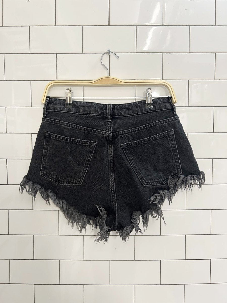 topshop high waisted cut off denim shorts - good market thrift store