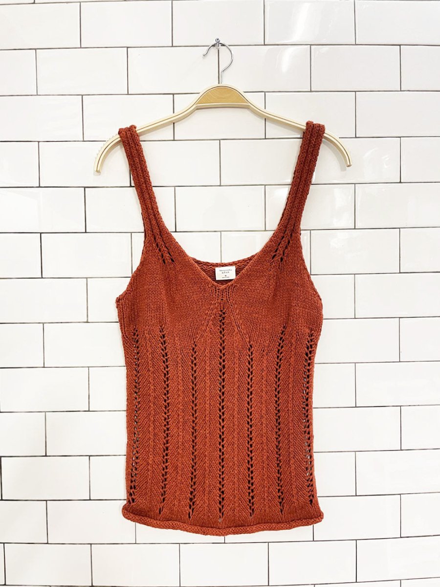 abercrombie crochet knit tank - good market thrift store