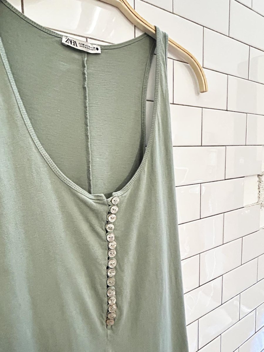 zara sage minimal jersey lounge jumpsuit - good market thrift store