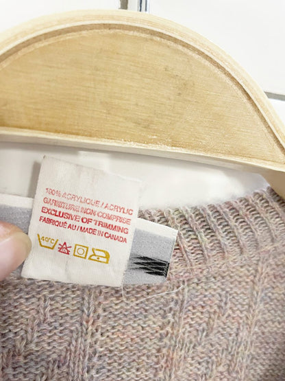 vintage 80s grace cable knit sweater - good market thrift store