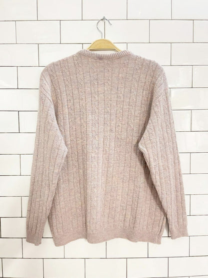vintage 80s grace cable knit sweater - good market thrift store