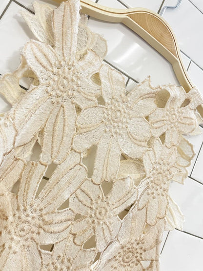 saylor x free people jessa floral lace cut out mini dress - good market thrift store