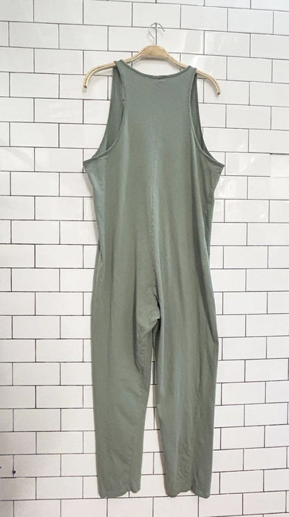 zara sage minimal jersey lounge jumpsuit - good market thrift store