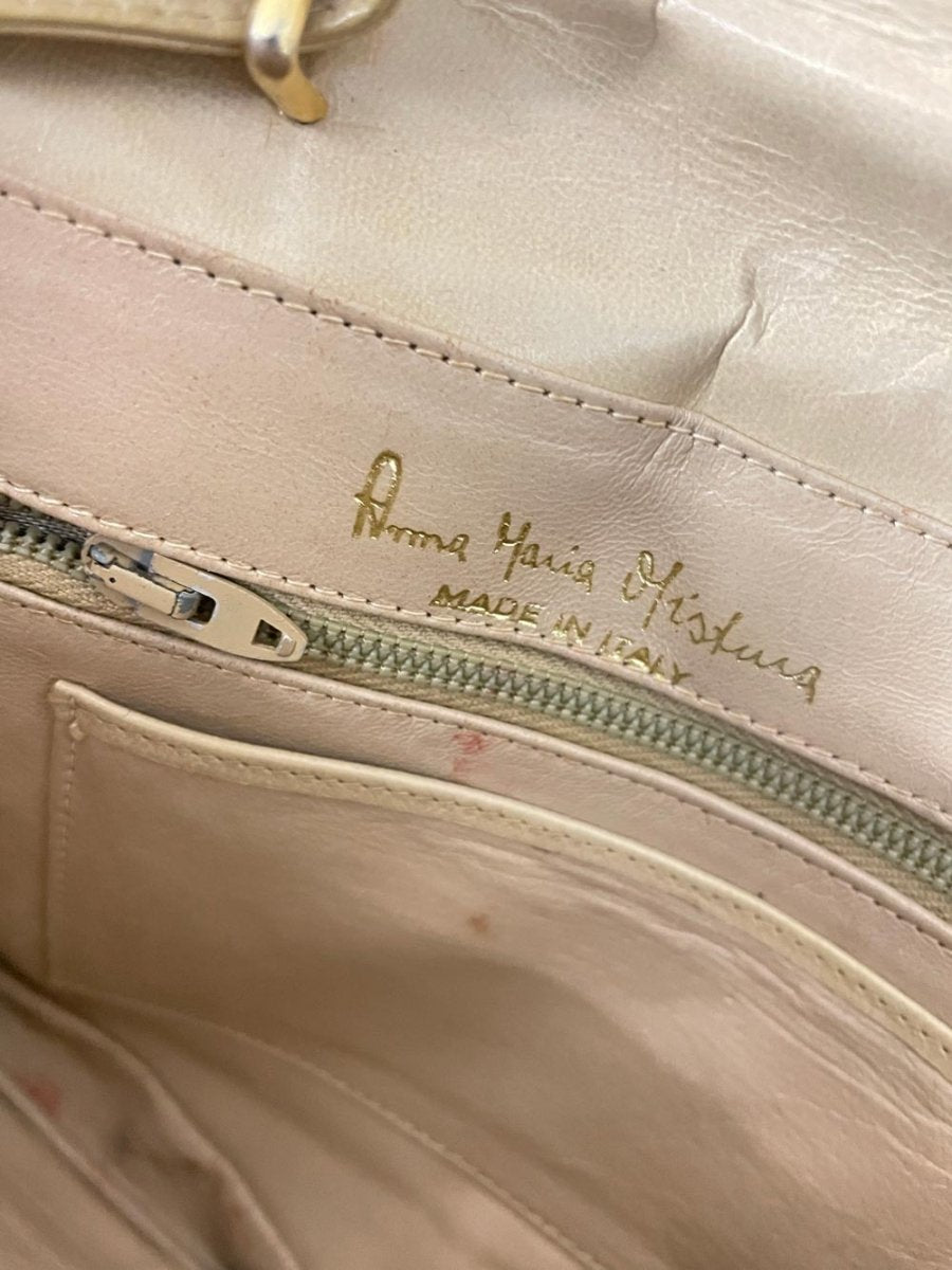 vintage 60s anna maria ofistura italy leather bag - good market thrift store