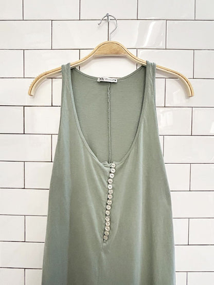 zara sage minimal jersey lounge jumpsuit - good market thrift store