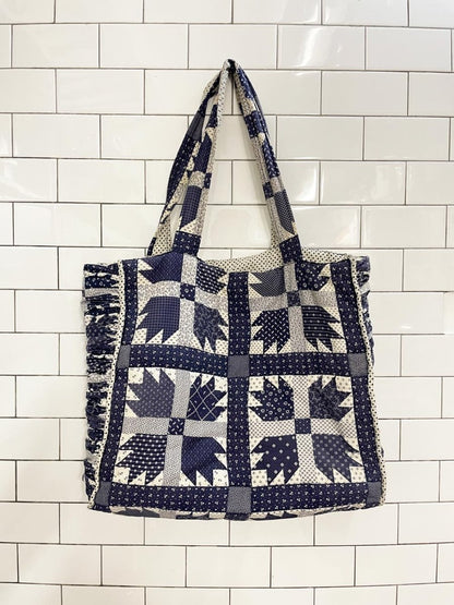 handmade quilt star tote bag - good market thrift store