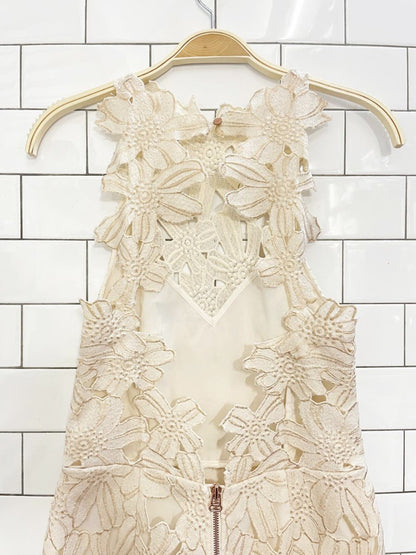 saylor x free people jessa floral lace cut out mini dress - good market thrift store