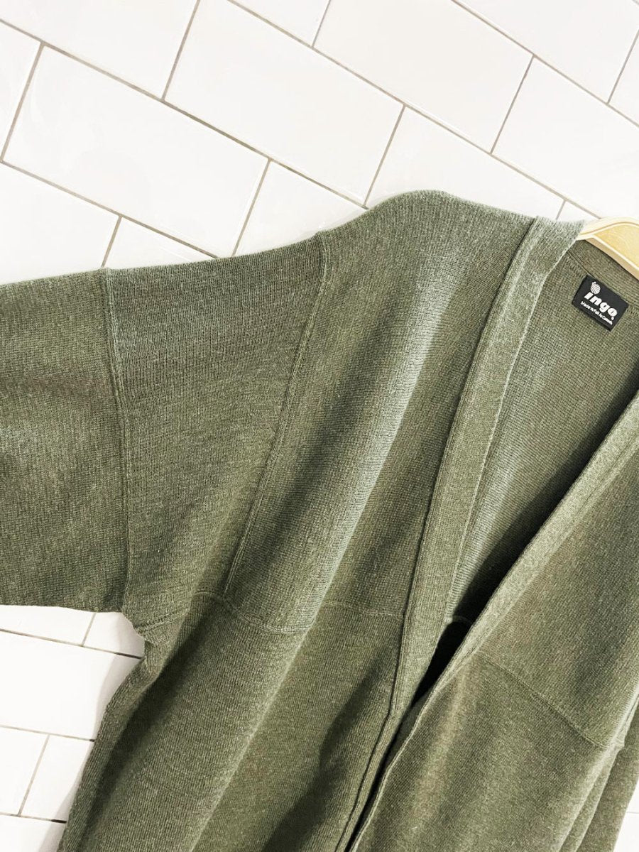 vintage ingo wool - blend knit menswear cardigan | made in Canada - good market thrift store