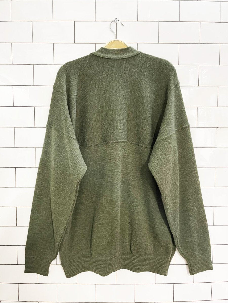 vintage ingo wool - blend knit menswear cardigan | made in Canada - good market thrift store