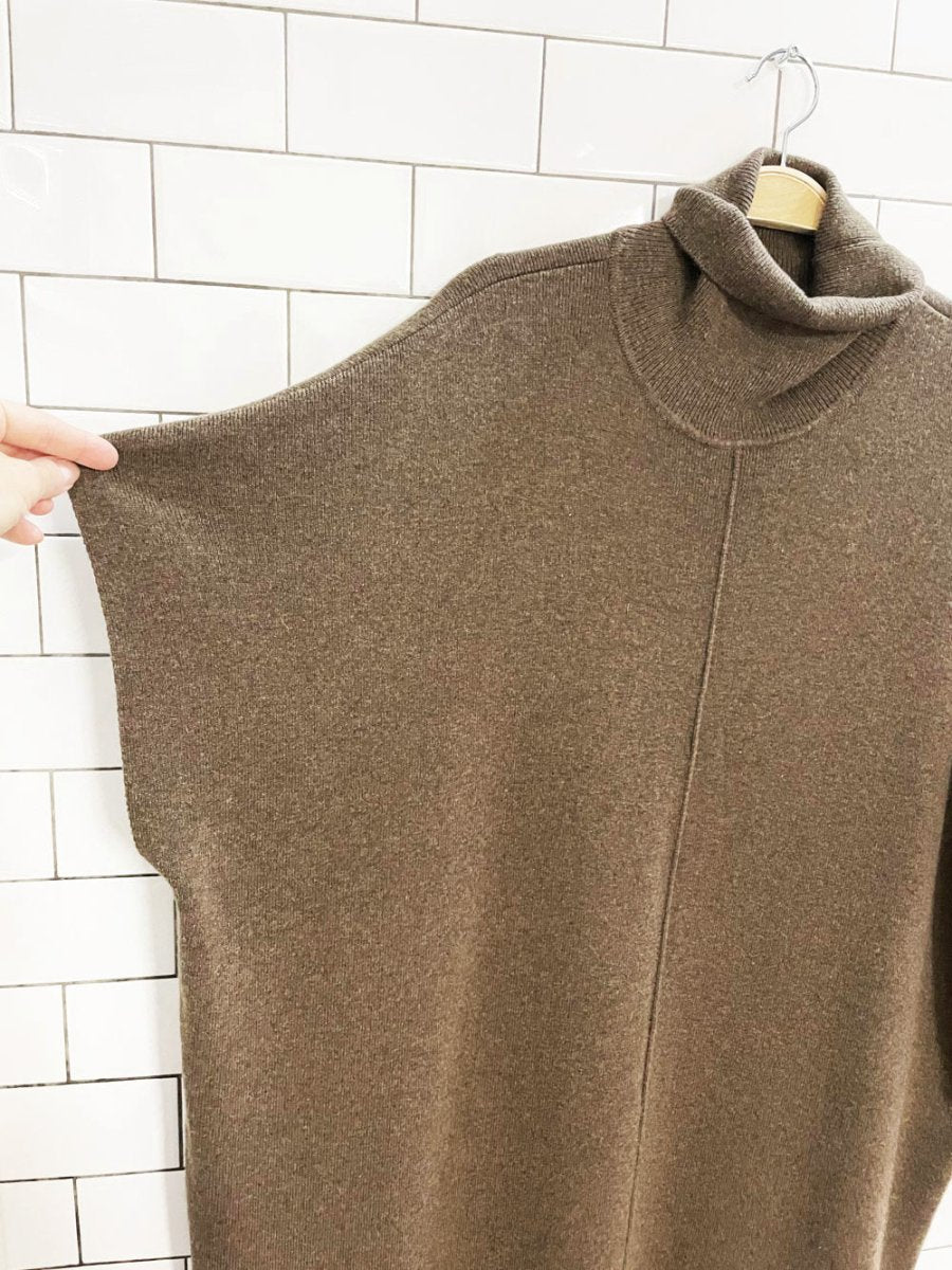 leegarden wool - cashmere turtleneck sweater cape - good market thrift store