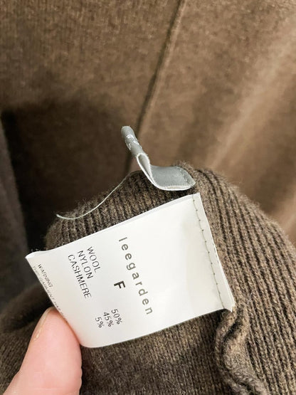 leegarden wool - cashmere turtleneck sweater cape - good market thrift store