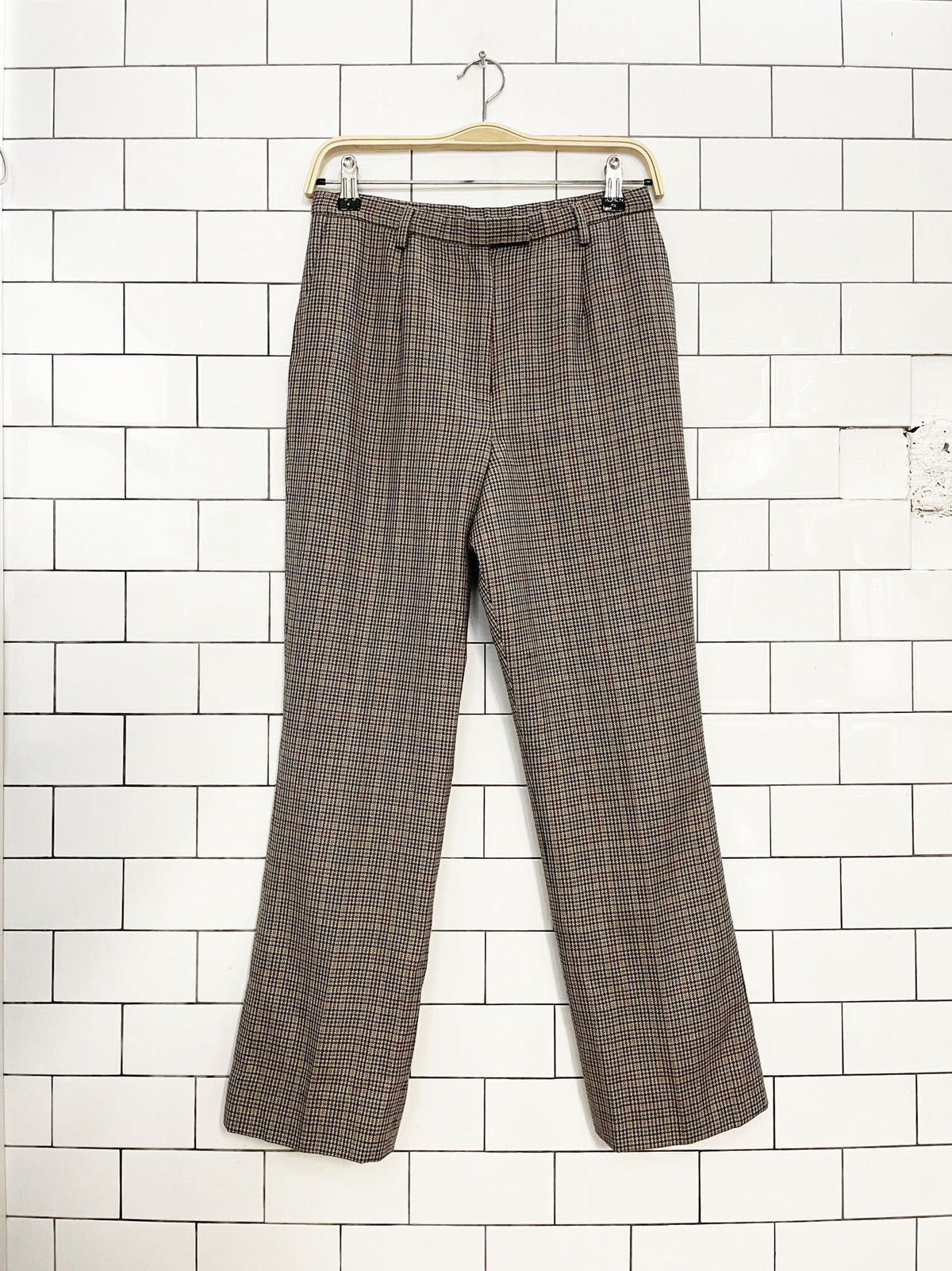 x2 vintage pendleton 100% wool houndstooth blazer trouser suit