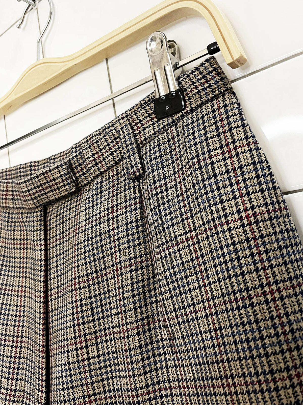 x2 vintage pendleton 100% wool houndstooth blazer trouser suit