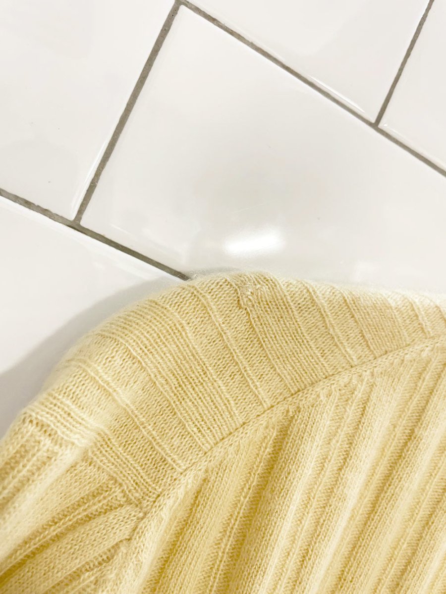 vintage 50s ballantyne 100% cashmere rib knit cardigan sweater | holt renfrew - good market thrift store